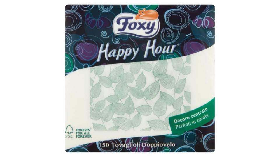 Foxy Happy Hour Tovaglioli Doppiovelo 50 pz