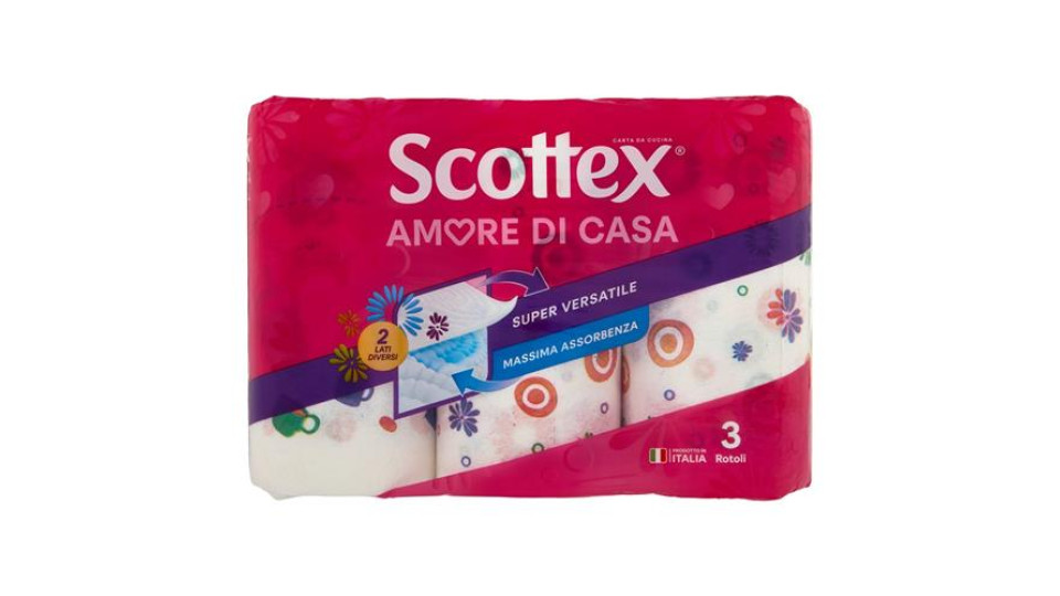 Scottex Amore di Casa Carta da Cucina Rotoli 3 pz