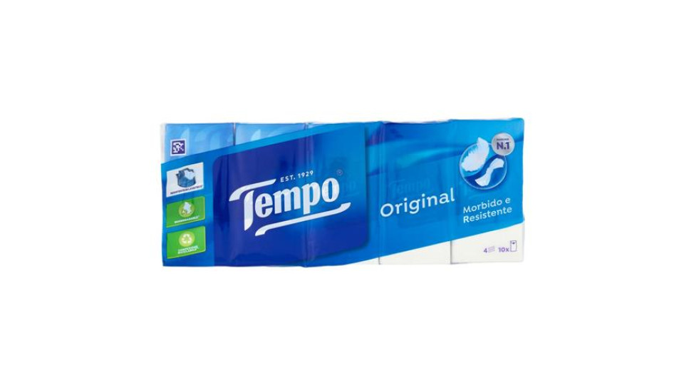 Tempo Fazzoletti 4 veli 10 pz