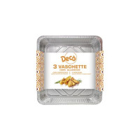 Vaschette Alluminio Con Coperchio 4 Porzioni - 3 Pezzi