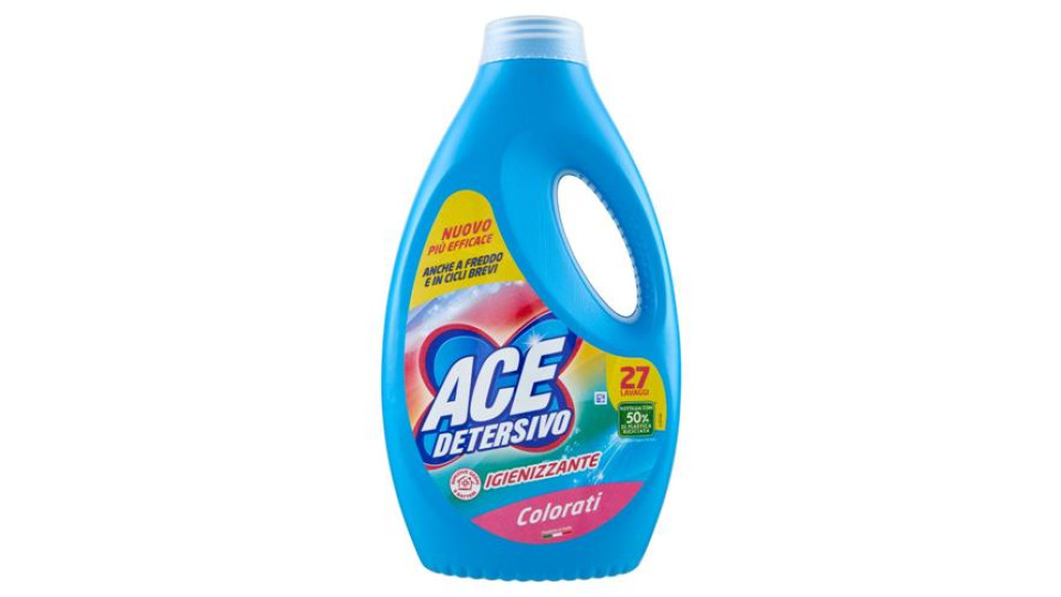 Ace Detersivo Igienizzante Colorati 27 Lavaggi 1350 ml