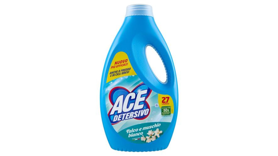 Ace Detersivo Talco e Muschio Bianco 27 Lavaggi 1350 ml