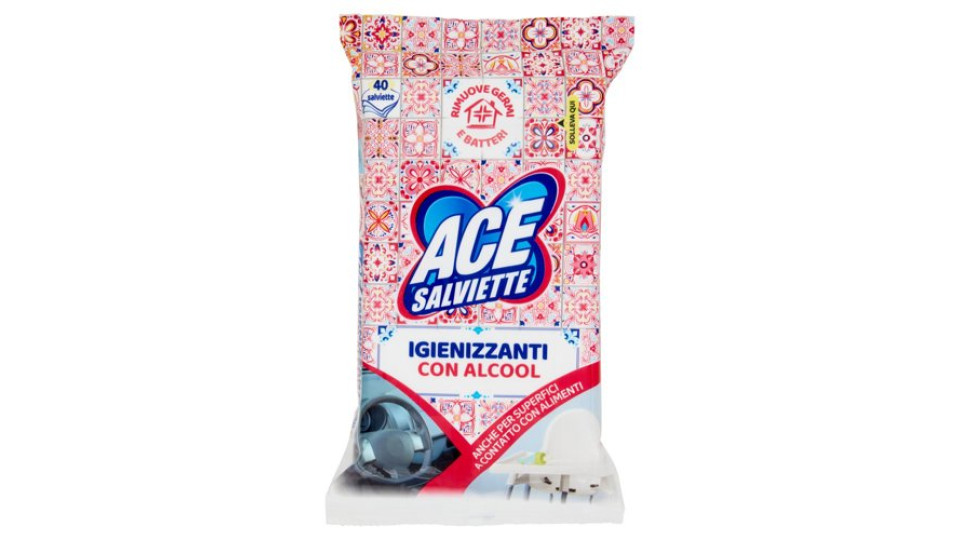 Ace Salviette Igienizzanti con Alcool 40 pz