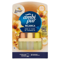 Ambi Pur Profumatore per Ambienti Elettrico Ricarica 3Volution, Oro e Fiori di Vaniglia 20 ml