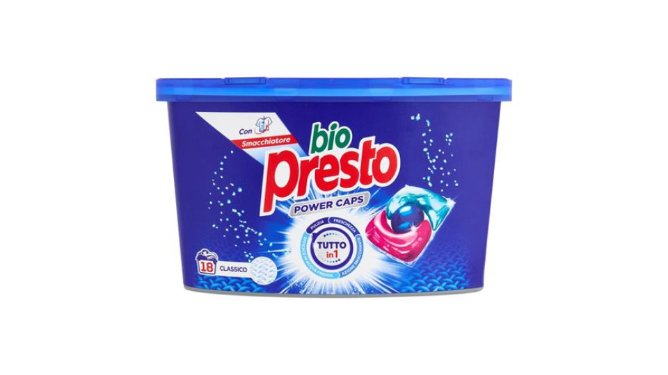 BIO PRESTO Power Caps Classico 18 Lavaggi 18 x 12 g