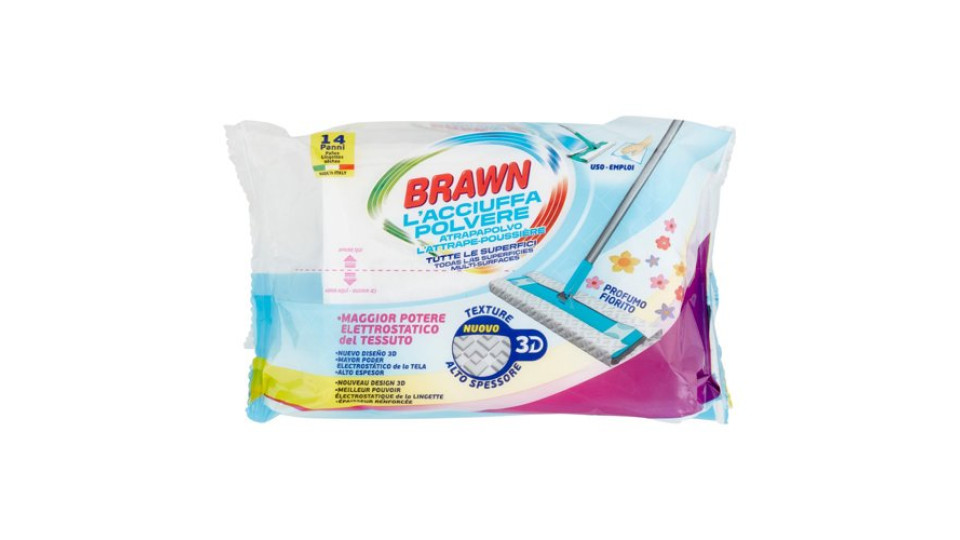 Brawn l'Acciuffa Polvere Tutte le Superfici Panni 14 pz