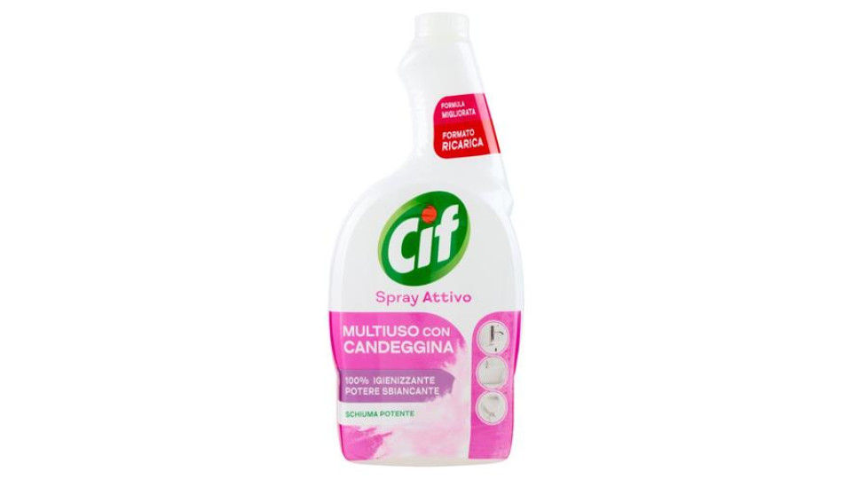 Cif Spray Attivo Multiuso con Candeggina 650 ml