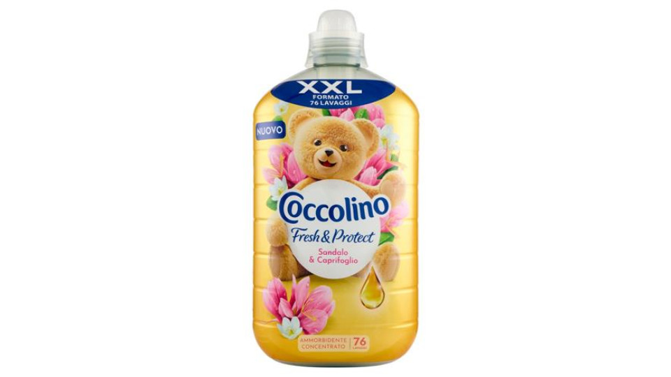 Coccolino Ammorbidente Concentrato Fresh & Protect Sandalo & Caprifoglio 76 Lavaggi 1750 ml