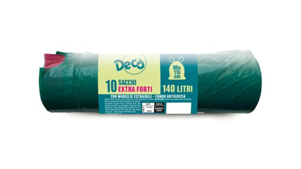 DECO SAC.80X115 VERDE MAN.10PZ