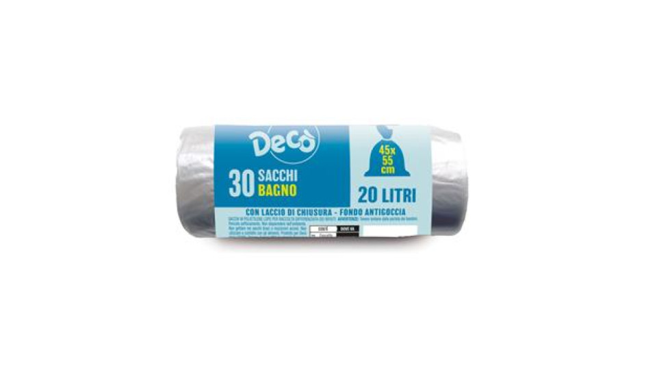 DECO SAC.BAGN.45X55 BIA 30PZ