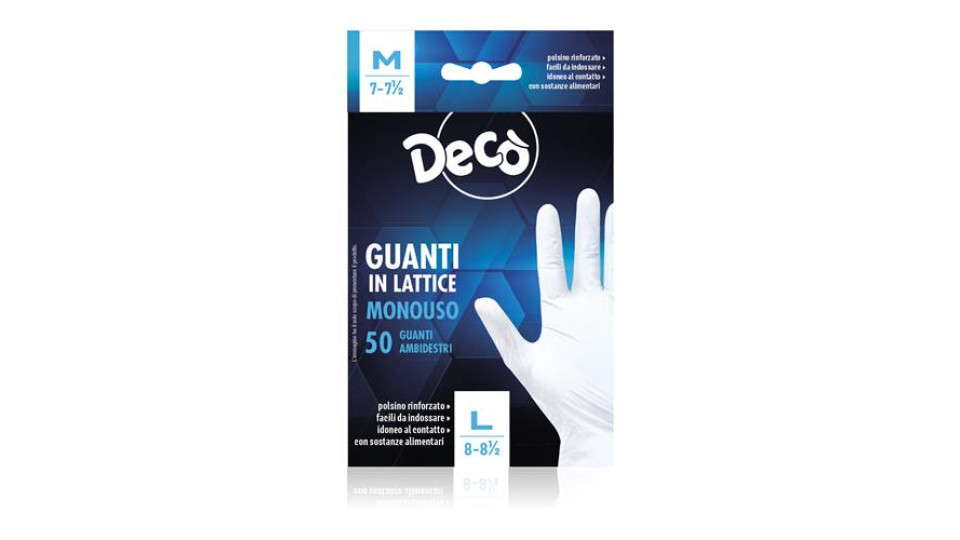 Decò guanti monouso taglia l