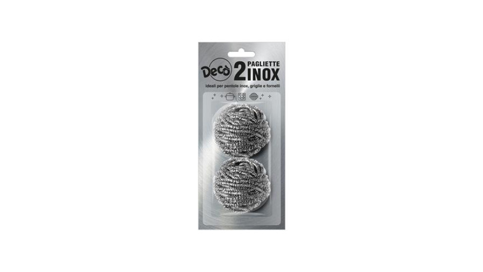Decò pagliette acciaio 2 pz