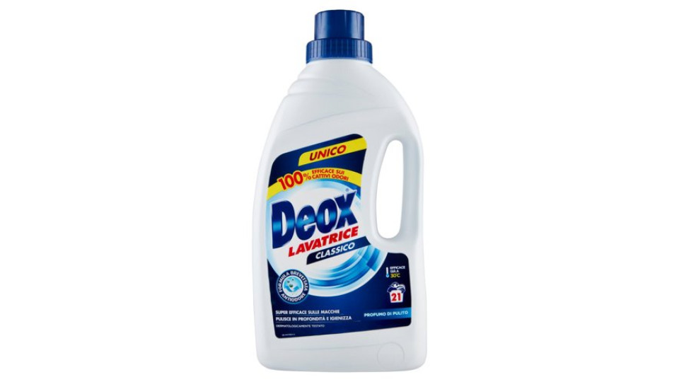 Deox Lavatrice Classico Profumo di Pulito, 21 lav, 1050 ml