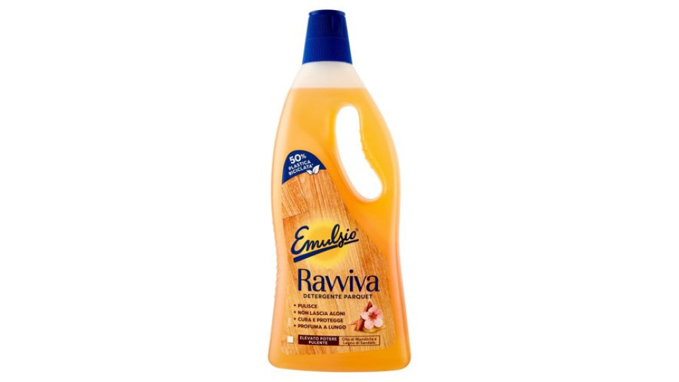 Emulsio Ravviva Detergente Parquet Olio di Mandorla e Legno di Sandalo 750 ml