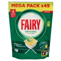 Fairy Pastiglie Lavastoviglie Original All in One, Detersivo Piatti Limone, 49 Capsule 662 g