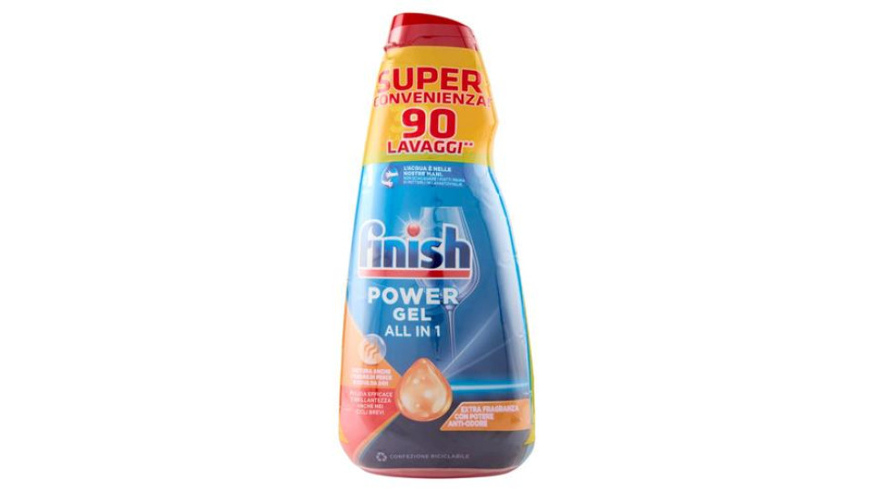 Finish Power Gel Antiodore 3 x 30 lavaggi gel Lavastoviglie 3 x 600 ml