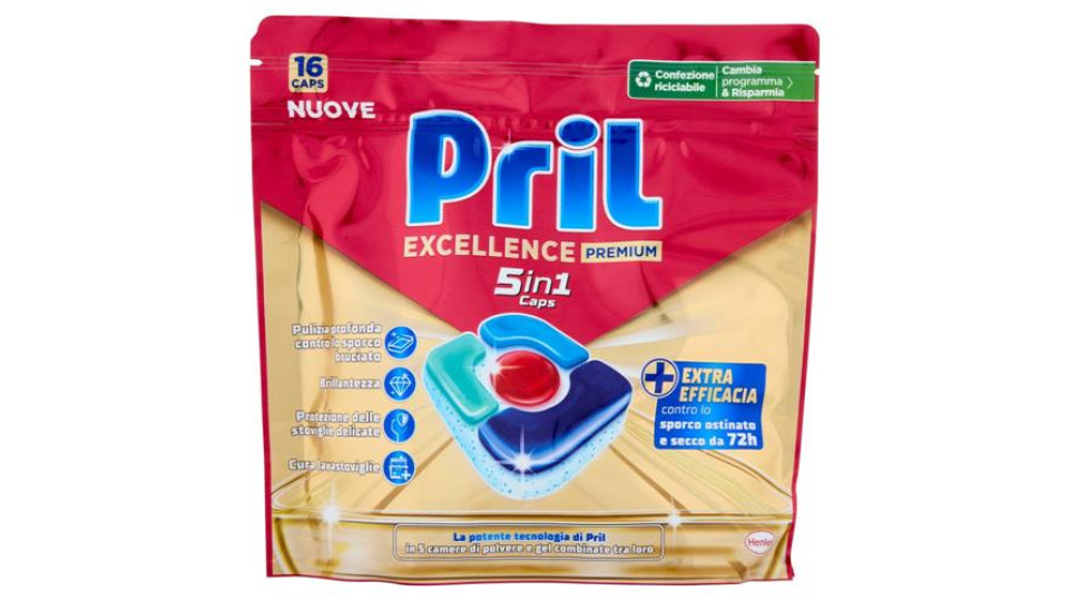PRIL Excellence Premium 5in1 Caps 16pz (297,6g)