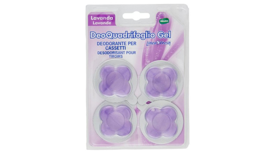 Relevi Linea Fresh DeoQuadrifoglio Gel Muschio Bianco 4 pz