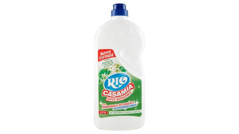 Rio Casamia Super Igienizzante con Ammoniaca Detergente Mentuccia e Citronella di Sicilia 1250 ml