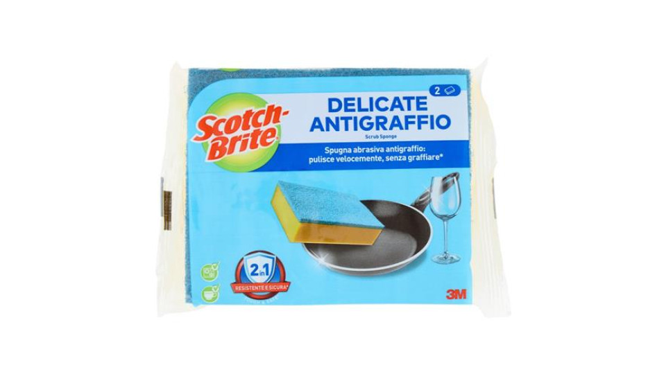 Scotch-Brite® Spugna abrasiva delicata antigraffio, 2 pezzi
