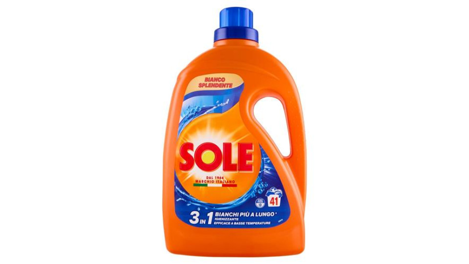 Sole Detersivo lavatrice Bianco Splendente 41 lavaggi 1,845 L