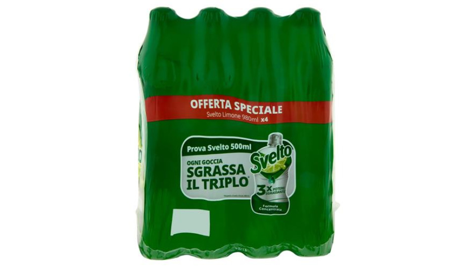 Svelto Clean Active Technology Limone 4 x 980 ml