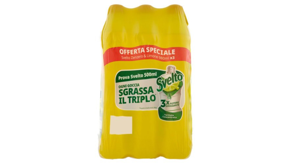 Svelto Zenzero & Limone 3 x 980 ml