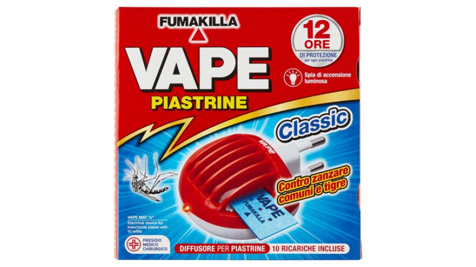 VAPE Elettroemanatore Piastrine Classic + 10 Ricariche
