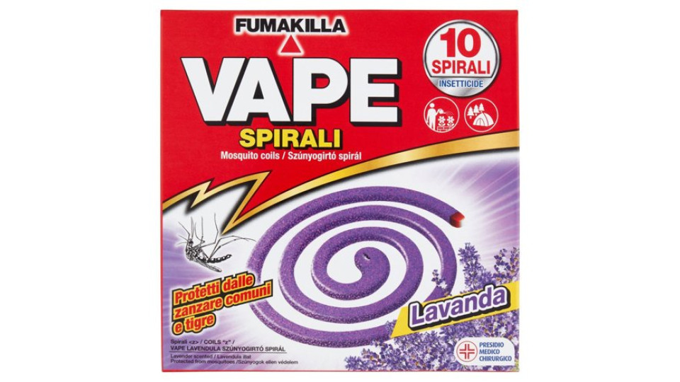 VAPE Spirali Lavanda 10 pz