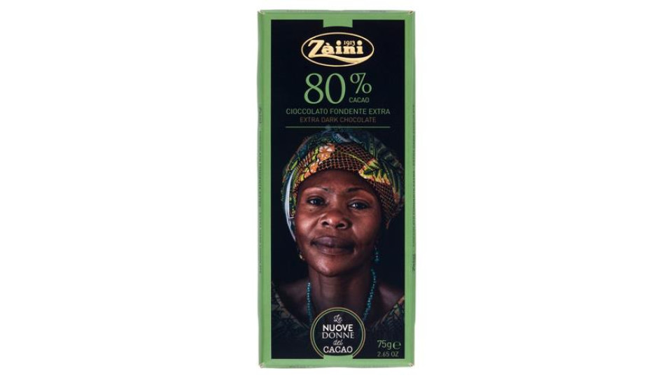 Zàini Le Nuove Donne del Cacao Cioccolato Fondente Extra 80% Cacao 75 g
