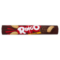 Ringo Cacao Biscotti Farciti con Crema Cacao Snack Merenda Tubo, 165g Limited edition Netflix
