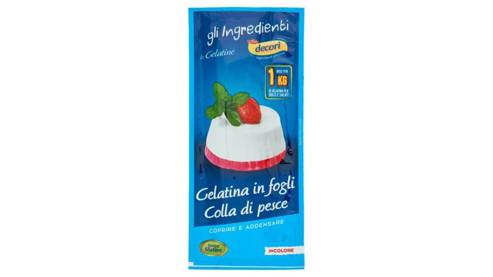 decorì gli Ingredienti le Gelatine Gelatina in fogli Colla di pesce 5 x 4 g