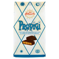 Strega Alberti Prodigi Croccante alle Mandorle e Nocciole Ricoperto di Cioccolato Fondente 150 g