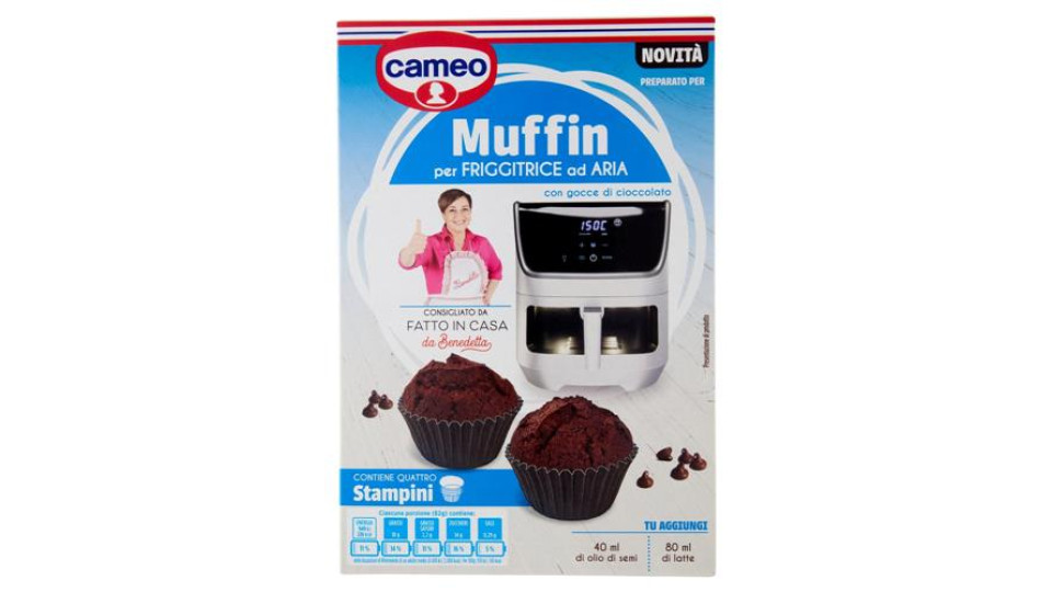 cameo Preparato per Muffin per Friggitrice ad Aria con gocce di cioccolato 155 g