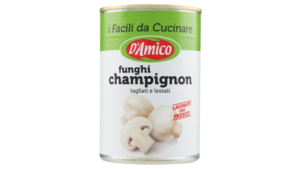 I Facili da Cucinare Funghi Champignon Tagliati e Lessati