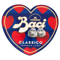 Cioccolatini fondenti ripieni al gianduia e nocciola intera scatola cuore