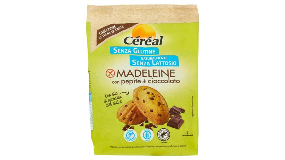 Naturalmente senza Lattosio Madeleine con Pepite di Cioccolato