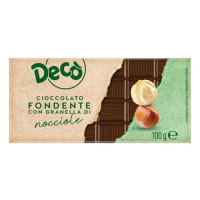 Decò CIOCCOLATO EXTRA FONDENTE con nocciole