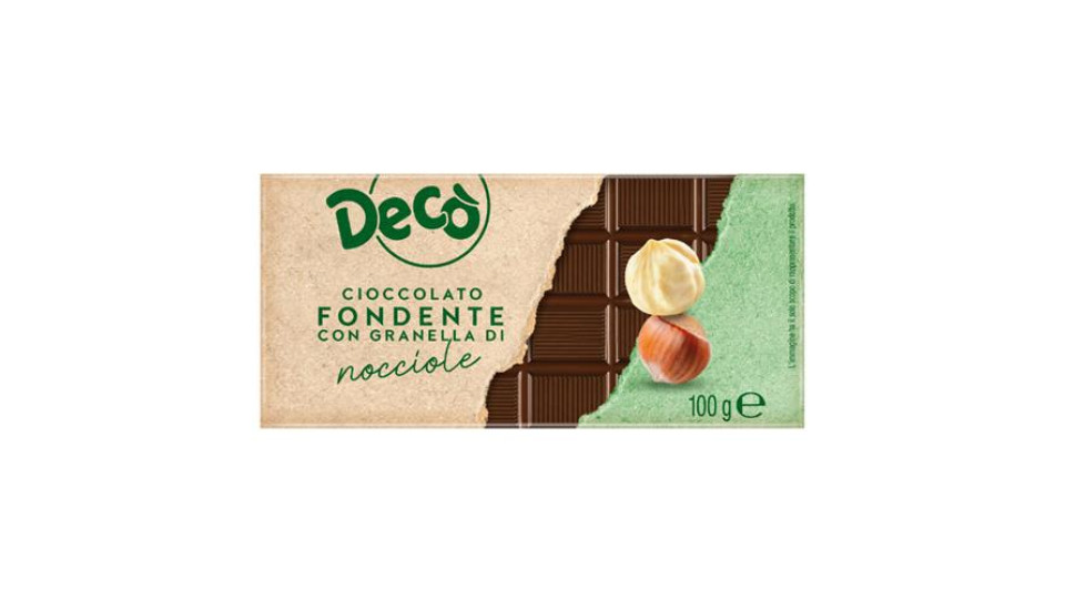 Decò CIOCCOLATO EXTRA FONDENTE con nocciole