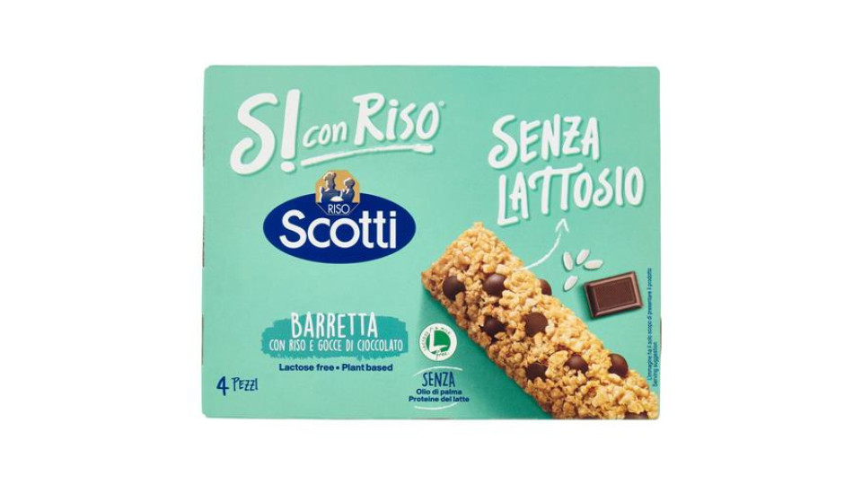 Riso Scotti Si con Riso Senza Lattosio Barretta con riso e gocce di cioccolato