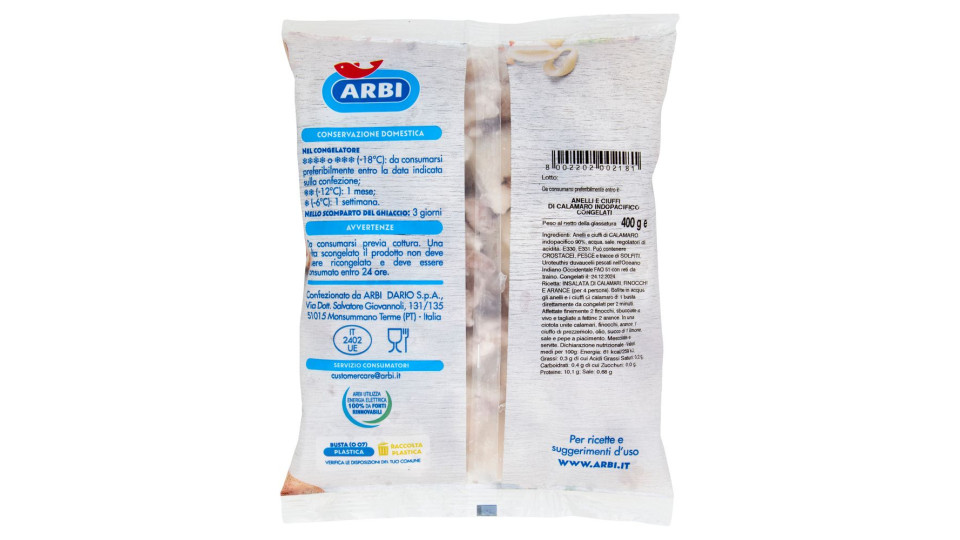 Arbi Anelli e Ciuffi di Calamaro 400g