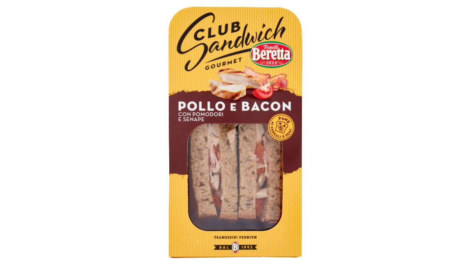 Fratelli Beretta - Club Sandwich Gourmet: Pollo e bacon 160g