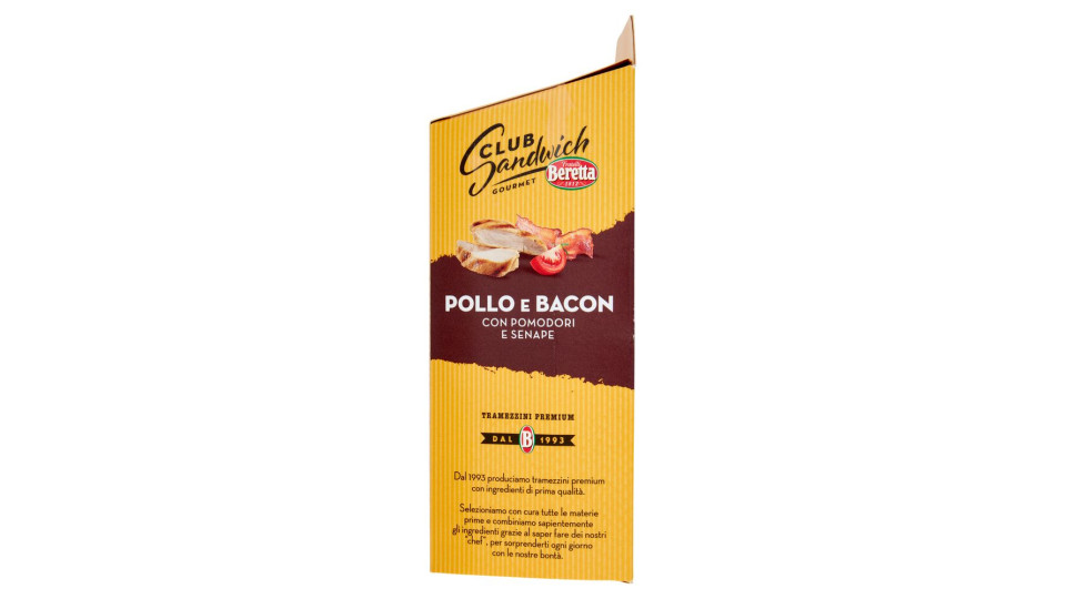 Fratelli Beretta - Club Sandwich Gourmet: Pollo e bacon 160g