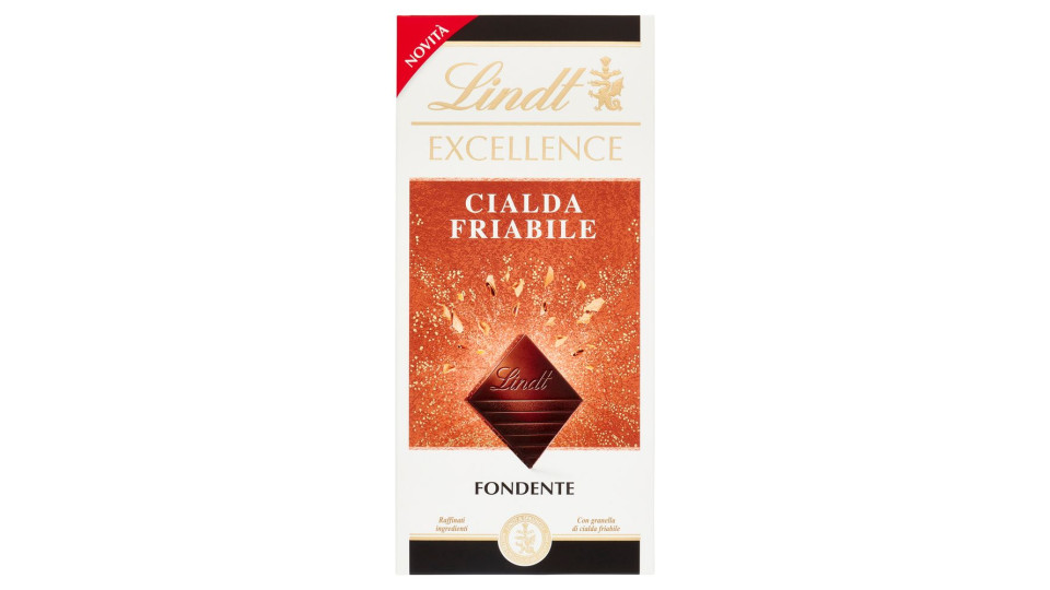 Lindt Excellence Tavoletta di Cioccolato Fondente con Cialda Friabile 100g