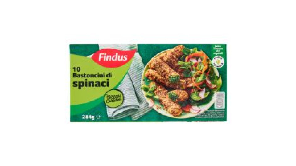 Findus Green Cuisine 10 Bastoncini Vegetali di Spinaci 284g