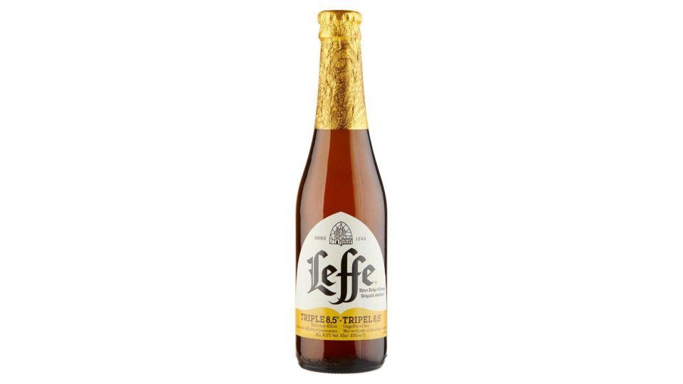 BIRRA TRIPLE DORATA BELGA D'ABBAZIA DOPPIO MALTO NON FILTRATA BOTTIGLIA