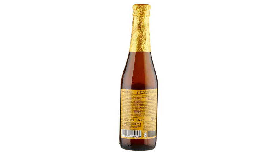 BIRRA TRIPLE DORATA BELGA D'ABBAZIA DOPPIO MALTO NON FILTRATA BOTTIGLIA