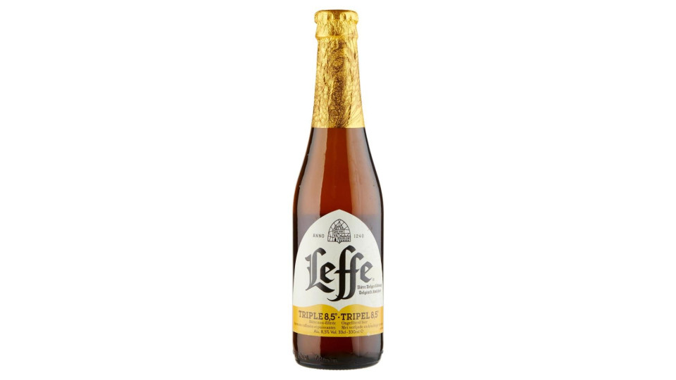 BIRRA TRIPLE DORATA BELGA D'ABBAZIA DOPPIO MALTO NON FILTRATA BOTTIGLIA