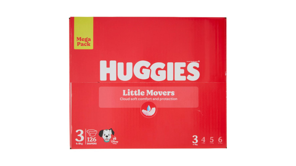PANNOLINI LITTLE MOVERS TG.3 4/9KG 56 PEZZI