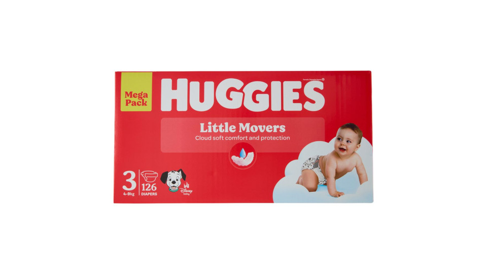 PANNOLINI LITTLE MOVERS TG.3 4/9KG 56 PEZZI